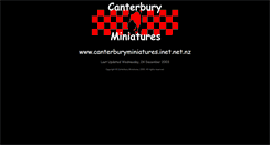Desktop Screenshot of canterburyminiatures.inet.net.nz